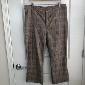 Plaid Cropped Trousers
